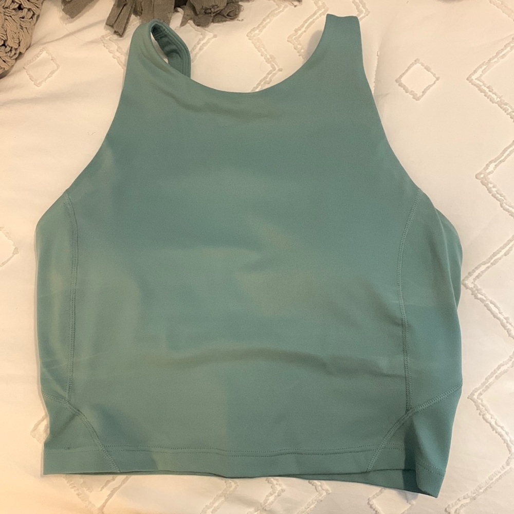 lululemon green cropped tank